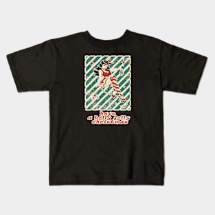 Retro Pin Up xmas Girl Have a Holly Jolly Christmas Kids T-Shirt